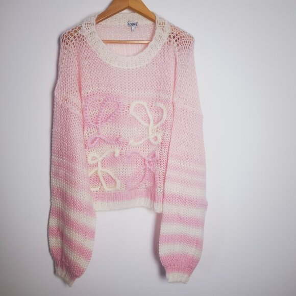 LOEWE Anagram striped mohair-blend sweater - Picture 4 of 13